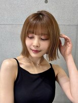 パヌポン 原宿表参道(PANUPON) ハイトーンマロンブラウン切りっぱなしボブ