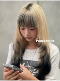 15937ブリーチ＆ダブルカラー渋谷エンドカラーラウンドバング
