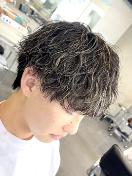 フィフスパーク(fifth PARK) シャドウパーマメンズマッシュウルフカット波巻きスパイラル渋谷