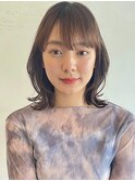 くびれミディアムミディアム暗髪カラー２０代３０代４０代５０代