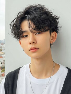 メンズサロンスタイル 茅ヶ崎(Men's salon STYLE) MEN’S HAIR/シャドウパーマ/刈り上げセンターパート/茅ヶ崎