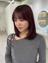 シエル 一社(cher)&nbsp;顔周りレイヤーボブ×チェリーピンク
