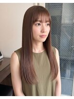 零秒女髪 千里丘店&nbsp;上品さを引き立てる艶カラーの美髪ストレートロング髪質改善艶感