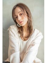 オースティン 流山おおたかの森(AUSTIN)&nbsp;大人かわいい前髪セシルカットココアブラウンフリンジウェーブ