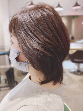 アース 菊名店(HAIR&MAKE EARTH) 30代40代大人可愛いツヤ髪ベージュブラウンウルフレイヤー