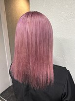 アジールヘア 所沢プロペ通り店(agir hair) ミディアムボブハイトーンケアブリーチピンクレッド