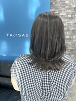 タジサスヘアー(TAJISAS HAIR) ▼ミディレイヤー×モノトーングレージュ