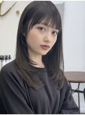 小顔レイヤーカット×ナチュラルグレージュ30代40代50代