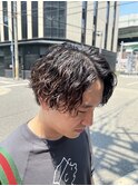 大人センターパート縦落ちツイストスパイラル