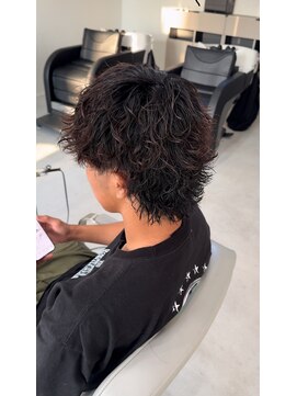 ホワイト(WHITE) サーフカール/スパイラルパーマ/メンズパーマ/ウルフパーマ