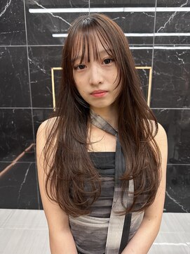 サイン 渋谷(SIGN) 韓国ヘアーハッシュカットレイヤーカットグレージュブリーチ無し