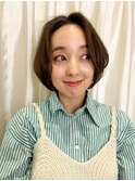 オリーブベージュハイライトショート