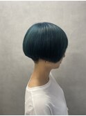【山本　直幸】刈り上げショート×エメラルドグリーン