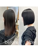 【中西里美】ラインボブ/スタイルチェンジ/夏のヘアアレンジ町田