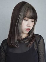 アルバム 新宿(ALBUM SHINJUKU)&nbsp;ミディアム前髪カット小顔オリーブベージュ_F60908