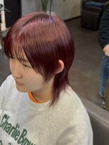 メルシー(merci)&nbsp;【merci古河店】ボルドーカラー×ウルフカット