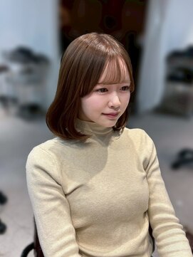 ザシェノンウメダ(THA CHAINON UMEDA) イメチェン/ピンクベージュ/アンブレラカラー/前髪/心斎橋