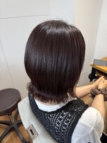 アニュー 大宮店(ANEW) ピンクラベンダー×切りっぱなしボブ
