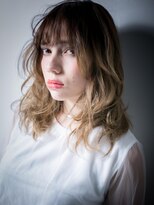 カバーヘア ブリス 川口(COVER HAIR bliss)&nbsp;*bliss川口*外国人風グラデーションカーラーのルーズセミディw
