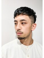 フジヤマ バーバー ショップ(FUJIYAMA BARBER SHOP)&nbsp;七三オールバックツイストパーマコンマヘア