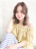 ミルクティーベージュ センターパート