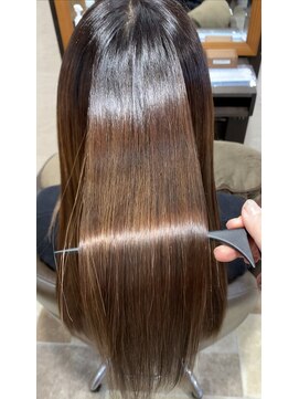 バランスヘアクリニック 南仙台駅前店(Balance hair clinic) 髪質改善カラー[タイトストレート/ミルクチョコレート]30代/40代