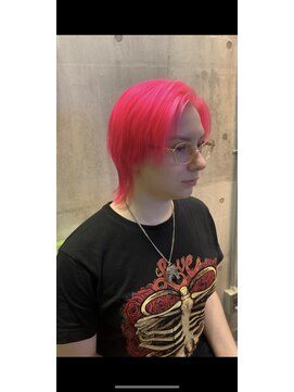 インク 渋谷(INK.) ビビットピンク×ショートウルフ