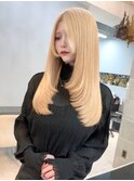 ベージュグレー黒髪レイヤーくびれヘア小顔10代20代30代40代