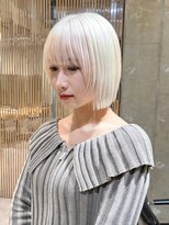 オーレント(AULENT)&nbsp;ハイトーンボブ/ハイトーンカラー/艶カラー/切りっぱなしボブ