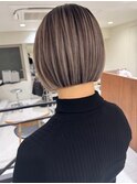大人可愛い30代40代50代ボブ/ショートカット/レイヤーカット天神