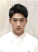 メンズビジネスツーブロックショート刈り上げバーバー眉毛カット
