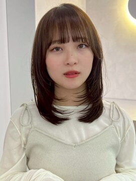 ベイルーム(BAYROOM by HONEY omotesando) 小顔レイヤーカットマロンベージュ髪質改善内巻き韓国風美髪1