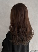 アッシュグレー×セミロングレイヤー