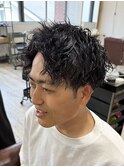 アップバング×ハードツイスパ/メンズパーマ/千葉駅/MINA
