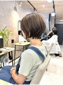ショートカット×ひし形シルエット×前髪あり×小顔効果◎
