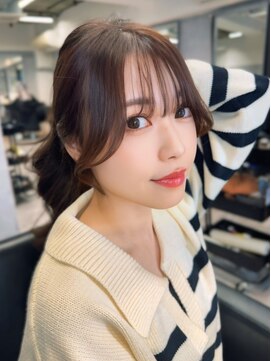 ジゼル 梅田(GiseL) レイヤー 顔周りカット ココアブラウン 透明感カラー 20代30代