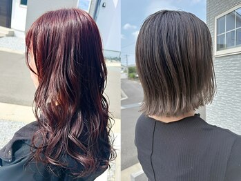 coco hairの写真/日常にアクセントを加えるカラー。暖色系も寒色系も、艶感を与えるカラーをご提供◎