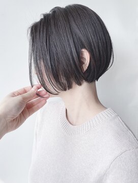 モリオフロムロンドン 原宿本店(morio from London) 【morio 原宿】ミニボブ 丸みショート グレージュ