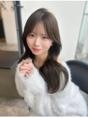 【松山】韓国ヘアロングレイヤーカット前髪カット