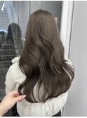 ブリーチなしダブルカラー結べるレイヤーカットヘーゼルベージュ