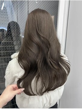 アイシー 表参道(ICY) ブリーチなしダブルカラー結べるレイヤーカットヘーゼルベージュ