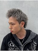MEN’S HAIR/パイルツイスト/ホワイトハイライト/眉毛カット