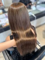エクラバイナチュラル(eclat by Natural)&nbsp;髪質改善で触れたくなる艶髪×やわらかブラウン/写真映えヘア