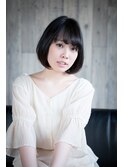 【coma中野】シンプルな黒髪ツヤ感ボブスタイル