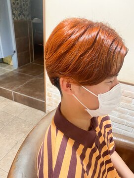 ネオリーブカップ 町田店(Neolive capu) 韓国風マッシュ×オレンジカラー【Neolive capu町田】