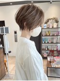 《30代40代》白髪ぼかしハイライト×前下がりボブ【イケダ】