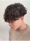 波巻きスパイラルパーマ波巻きパーマ無造作パーマメンズマッシュ
