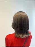 ワンレンボブ/前下がりショート/外ハネボブ/鎖骨ミディアム