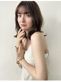 小顔&目力アップ効果抜群/前髪アリでも大人っぽいミディアムヘア