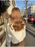 ミルクティーベージュカラーレイヤーカットケアブリーチ韓国ヘア